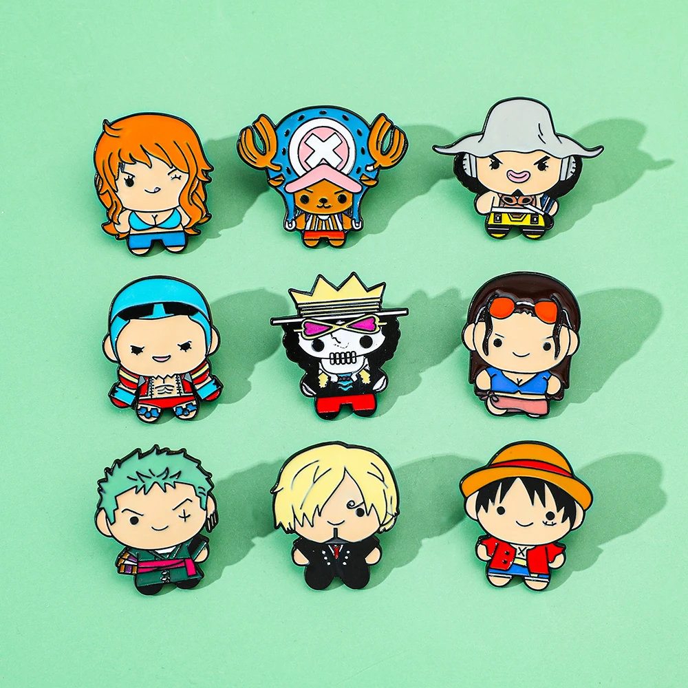 9 قطع دبابيس كرتونية إبداعية م - مراجعة Anime One Piece Merchandise وسعره
