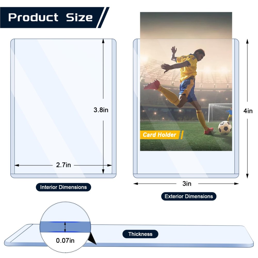 25-100 قطعة غلاف كرتوني صلب شف - مراجعة Collector Card Sleeve وسعره